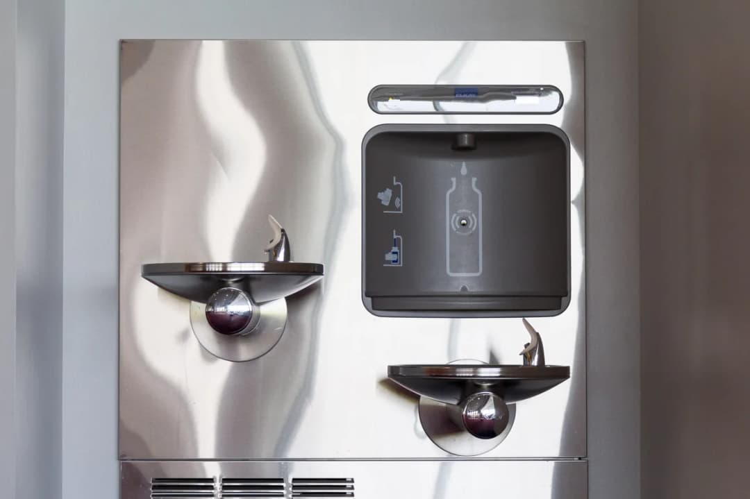 Filtered bottle-filling station in a Michigan school, installed to meet Filter First drinking water requirements.