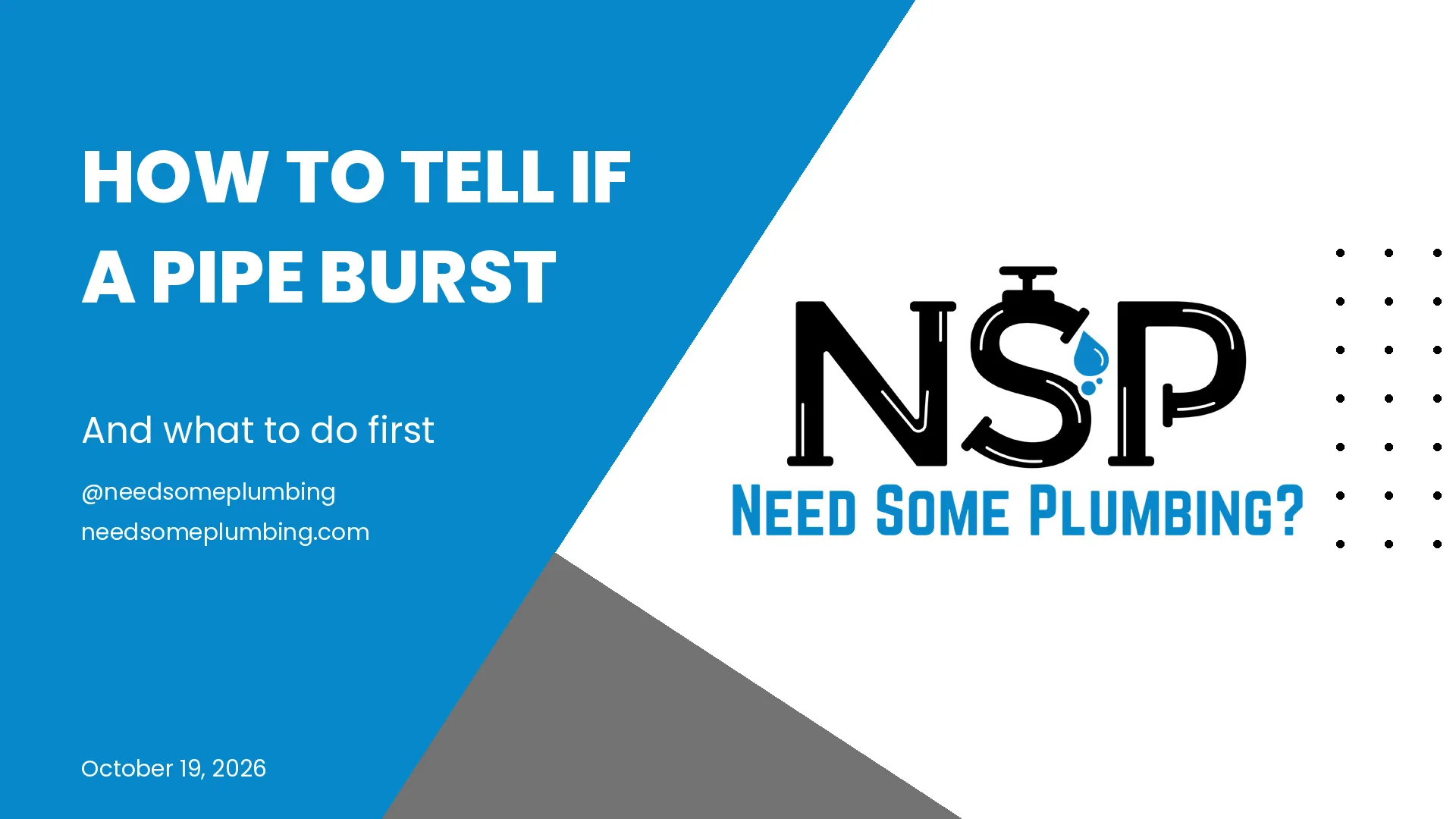 How to Tell If a Pipe Burst and What to Do First