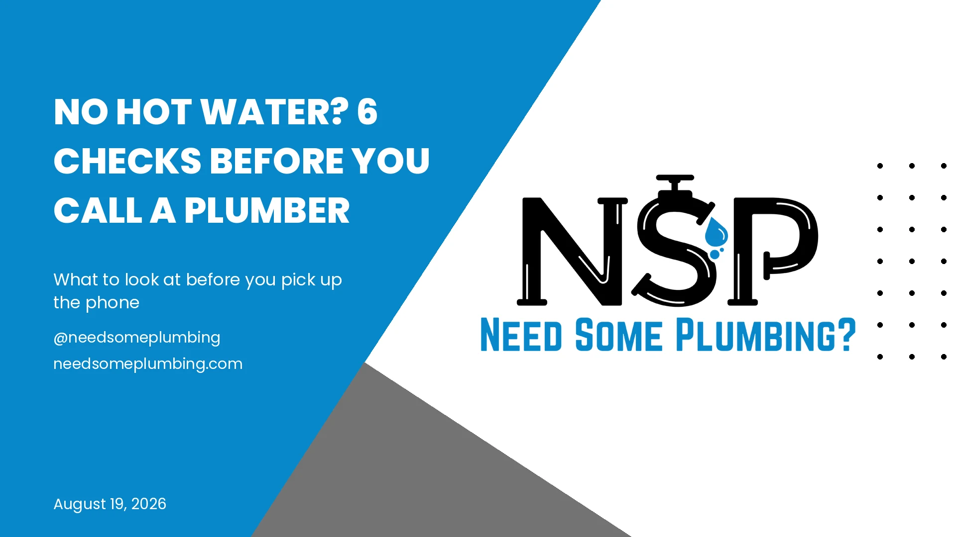 No Hot Water? 6 Checks Before You Call a Plumber