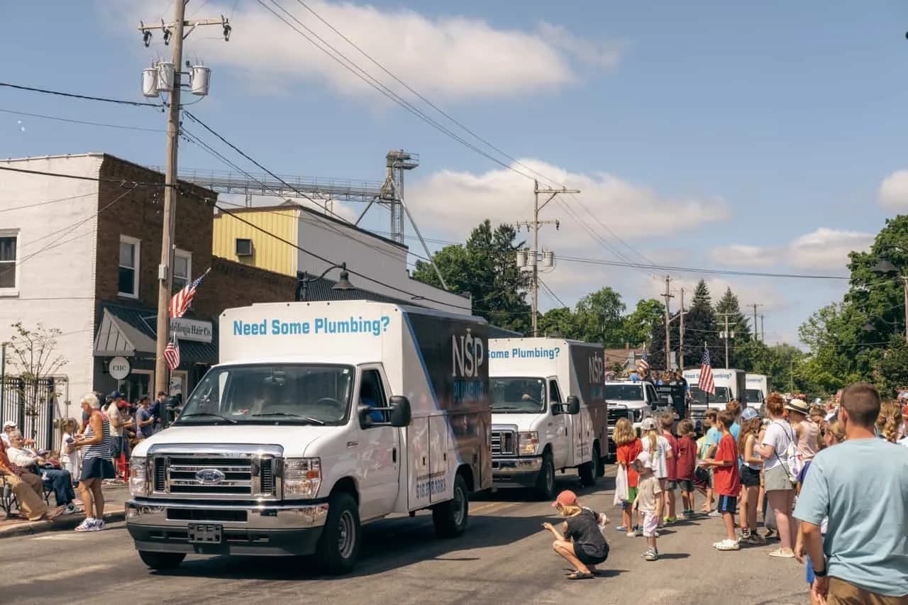 NSP Plumbing service van ready for 24/7 emergency plumbing calls in Grand Rapids, MI