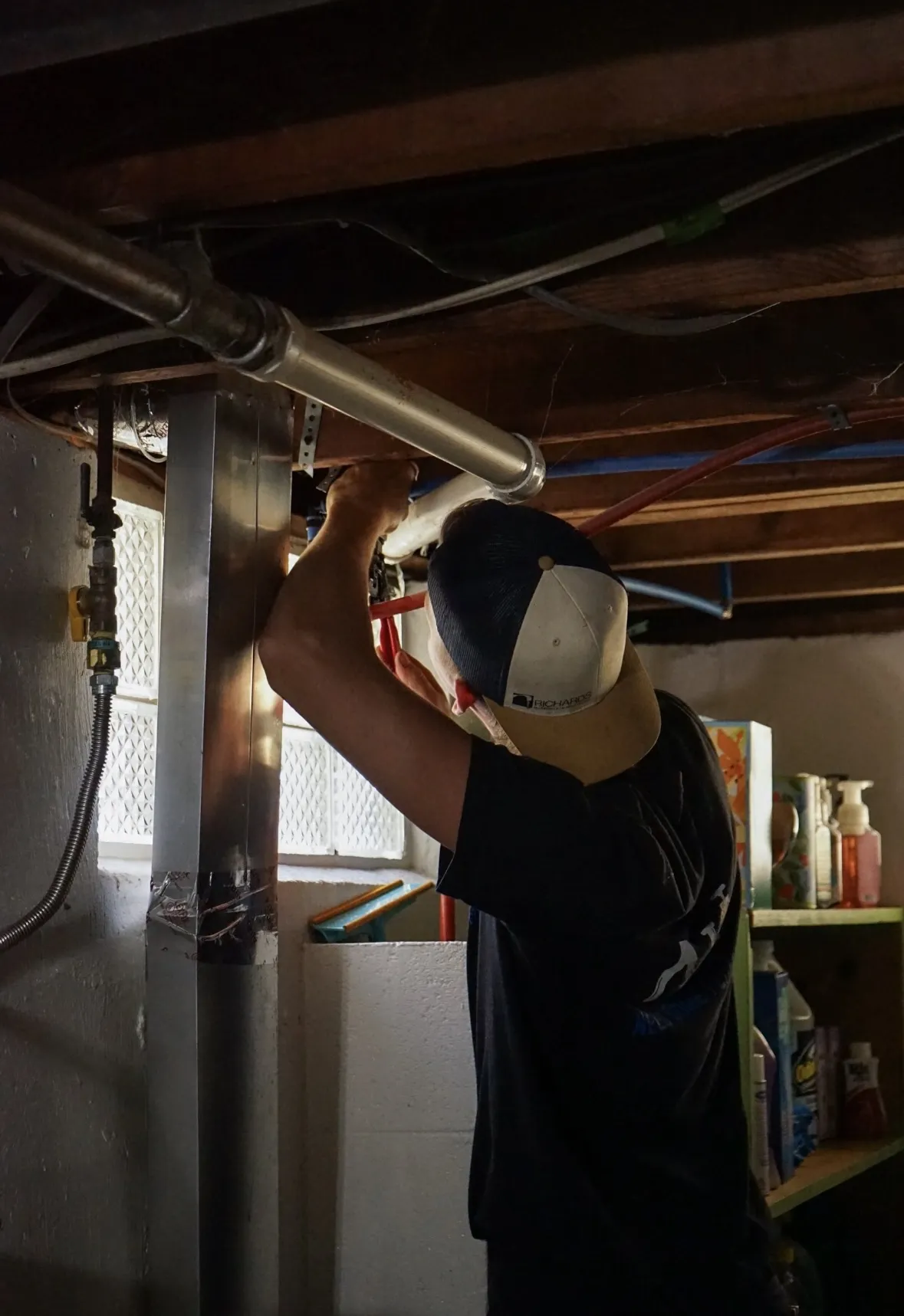 Whole-house PEX repipe completed by NSP Plumbing in a Grand Rapids, MI home